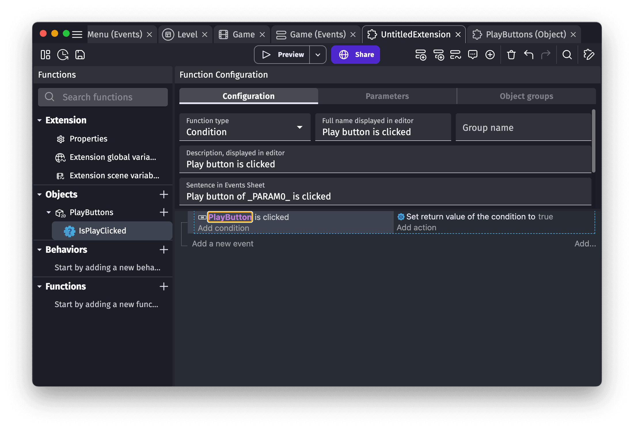 A custom condition in a custom object